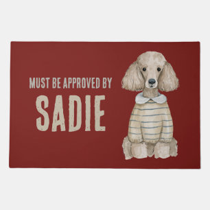 Must Be Approved Poodle Custom Doormat