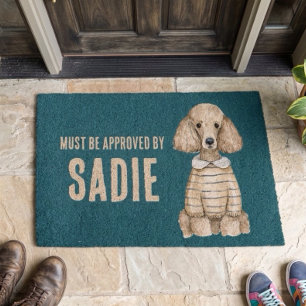 Must Be Approved Poodle Custom Doormat