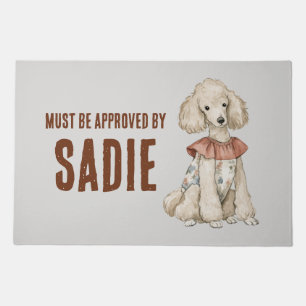 Must Be Approved Poodle Custom Doormat