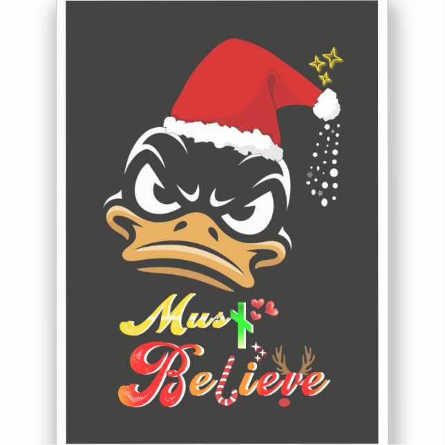 Must Believe Christmas Sticker (Front)
