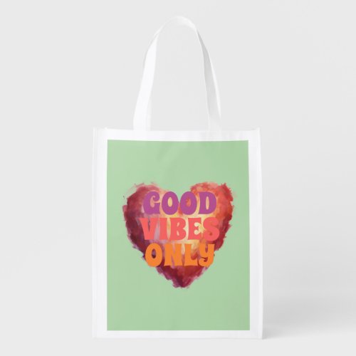 Must Buy Good Vibes Only Reusable Grocery Bag