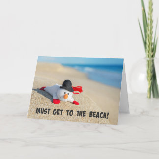 Must Get to the Beach Holiday Card