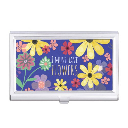 Must Have Flower Power Business Card Case