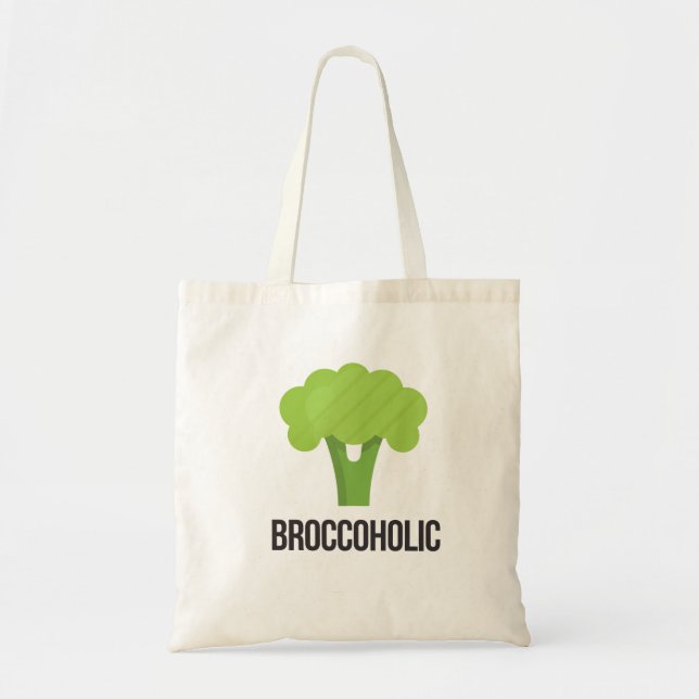 Must-have for Vegan & Vegeterian - Broccoholic Tote Bag (Front)