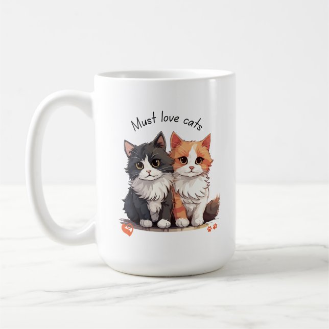 Must love cats Mug (Left)