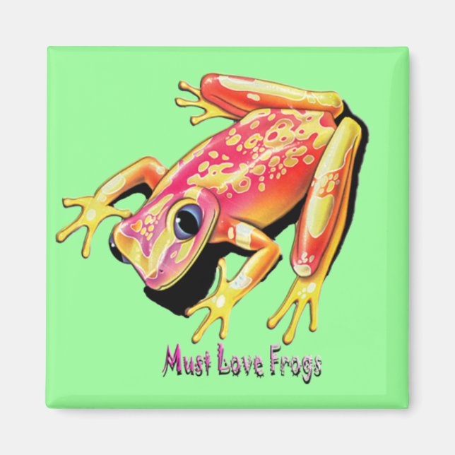 Must Love Frogs Magnet (Front)