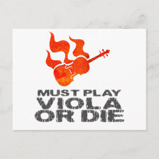 Must Play Viola or Die Postcard