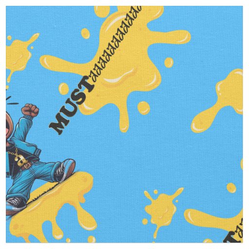 Mustaaard Blue Cotton Fabric by the yard