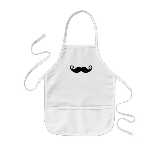 mustache_1[1] kids' apron (Front)