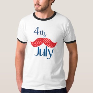 Mustache 4th of July T-Shirt