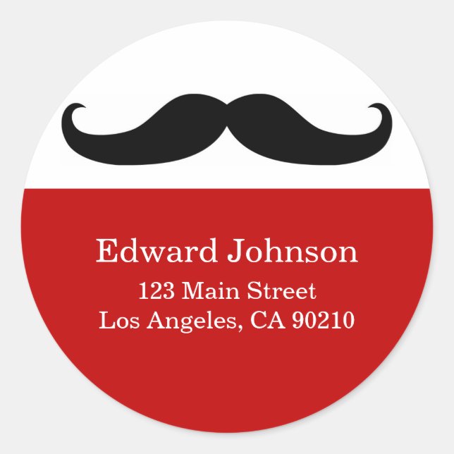 Mustache Address Labels (Front)