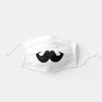 Funny Black Handlebar Mustache Premium Face Mask