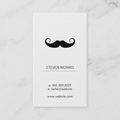 Mustache and Barber Blade Business Card