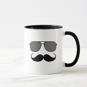 mustache and glasses mug