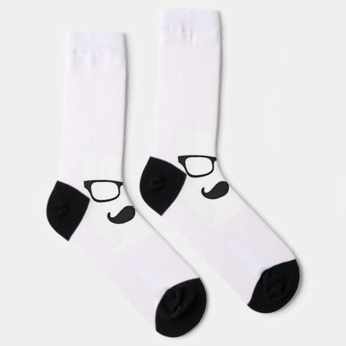 Mustache and Glasses socks