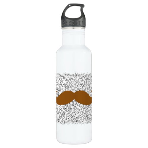 Mustache and Leopard Print 10 Water Bottle