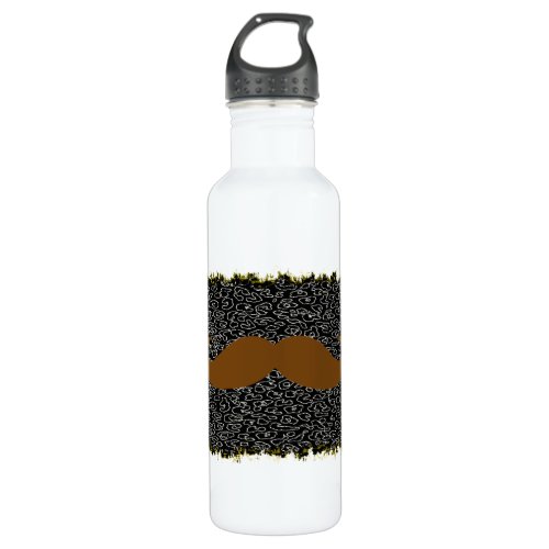 Mustache and Leopard Print 16 Water Bottle