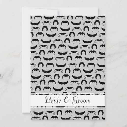 Mustache and Lip Wedding Custom Invitation