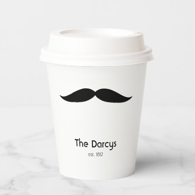  Mustache and Lips Couple Paper Cup (Front)