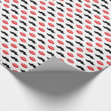 Mustache and Lips His & Hers Wedding Pattern