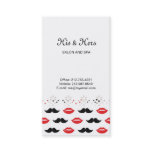 Mustache and Lips Red & Black Pattern Business Card Mustache and Lips Red & Black Pattern Business Card