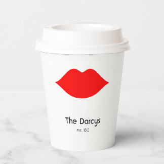 Mustache and Red Lips Paper Cup