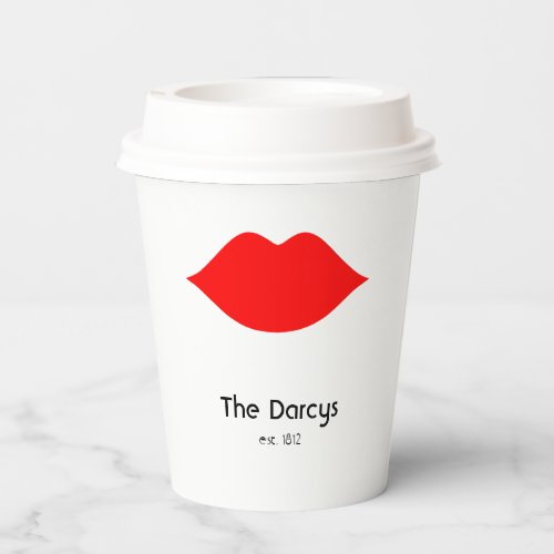 Mustache and Red Lips Paper Cup