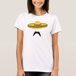 Mustache and Sombrero Cinco de Mayo Fiesta T-shirt