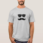 Mustache And Sunglasses T-shirt at Zazzle