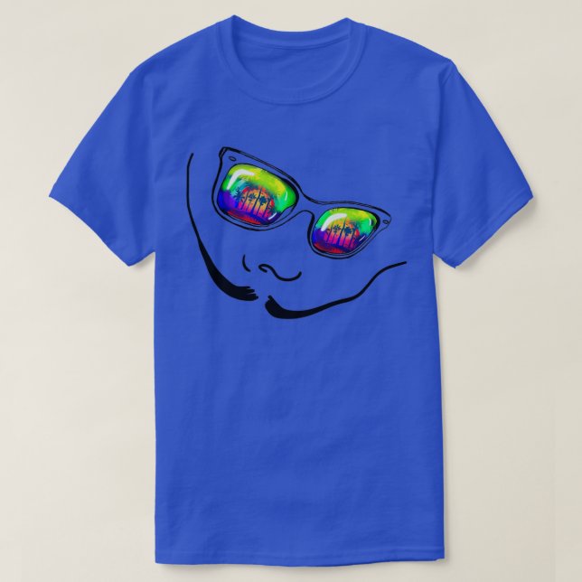 Mustache and sunglasses T-Shirt (Design Front)