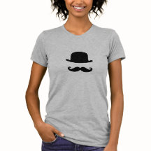 Mustache and Top Hat Cute Women's T-Shirt