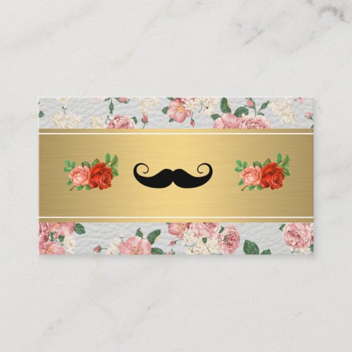 Mustache Appointment Floral Pattern