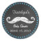 Mustache Baby Shower Favor Sticker