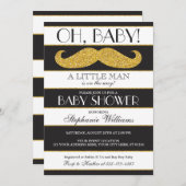 Mustache Baby Shower Invitation - Little Man (Front/Back)