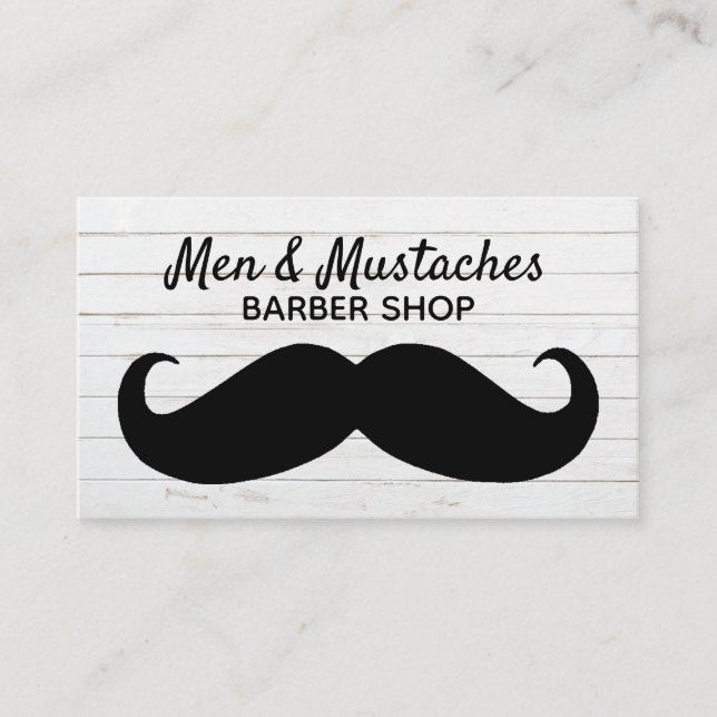 Mustache BarberThemed Business Card (Front)