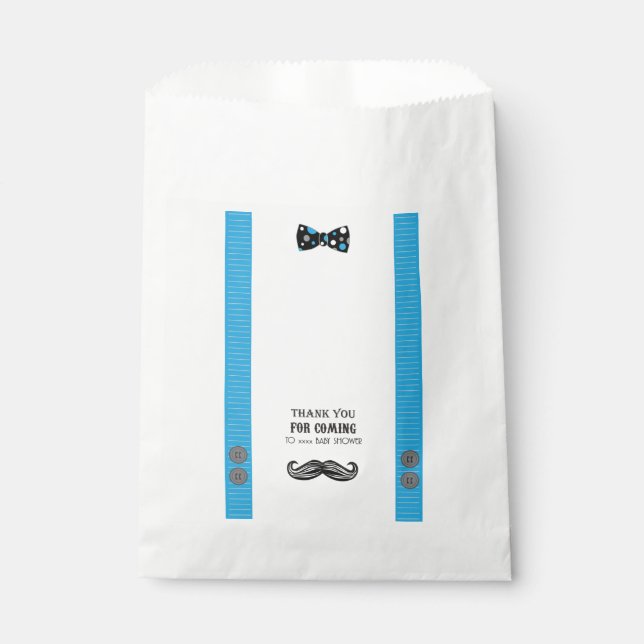 Mustache Bash - Baby Shower - Candy - Favor Bags (Front)