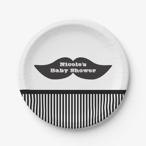 Mustache Bash Birthday PARTY Modern Plates