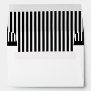 Mustache Bash Black & White Striped PARTY Envelope