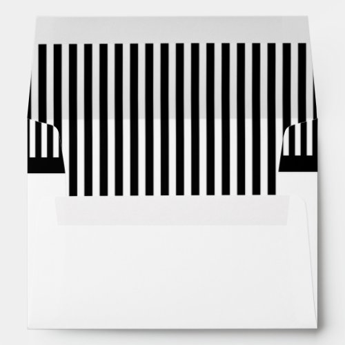 Mustache Bash Black  White Striped PARTY Envelope