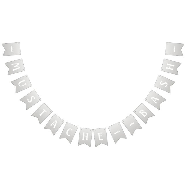 Mustache Bash Bunting Flags (All)