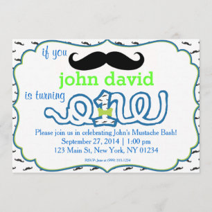 Mustache Bash Invitation