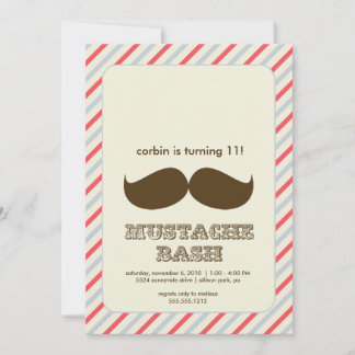 mustache bash invitation