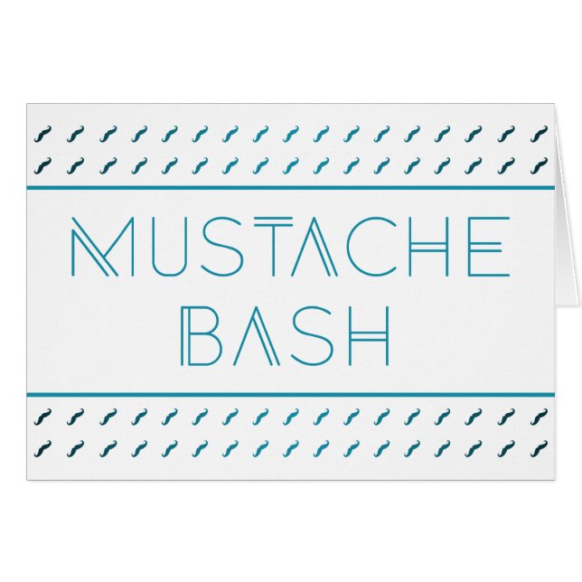 Mustache Bash Metro Cards (Front Horizontal)