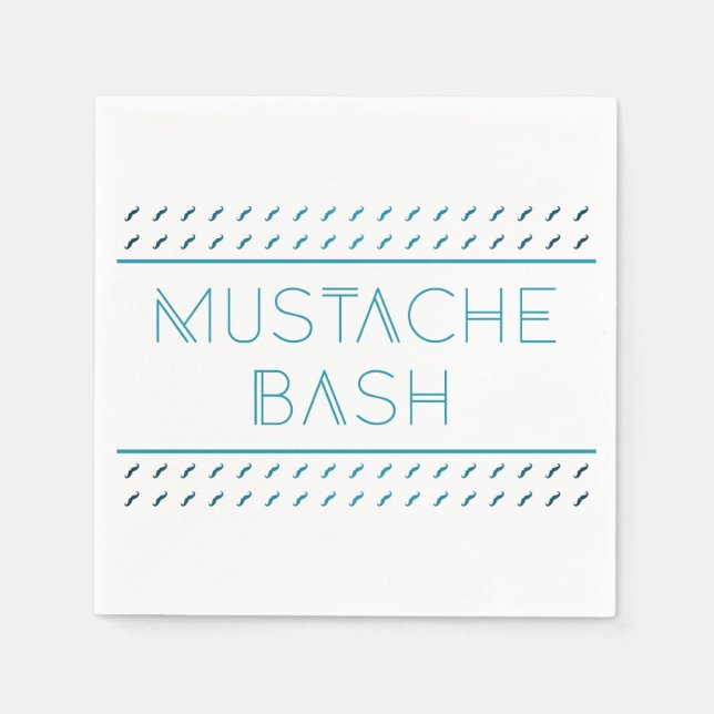 Mustache Bash Metro Napkins (Front)