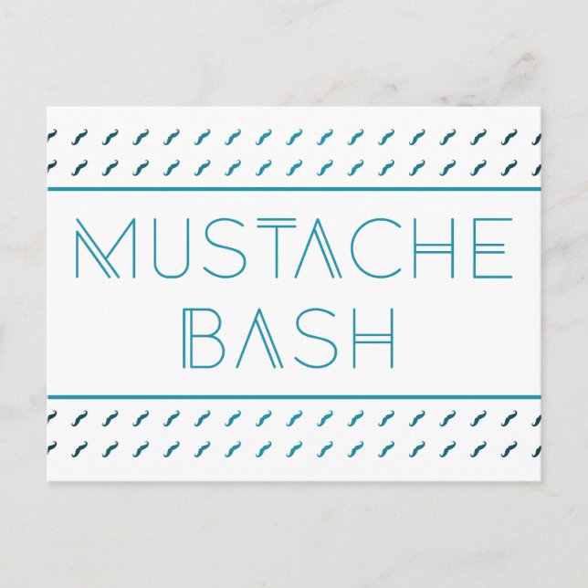 Mustache Bash Metro Postcard (Front)