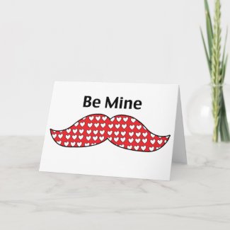 Mustache Valentine Cards