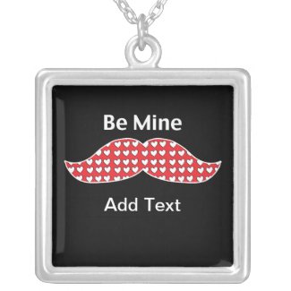 Mustache Be Mine Valentine Pendant