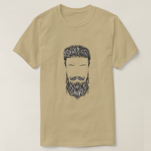 Mustache Beard Eyebrows Vintage Style T_Shirt