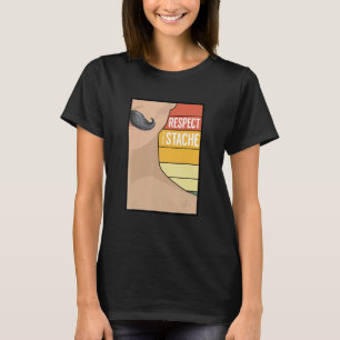 Mustache Beard Goatee Retro Bearded Humor Saying T-Shirt