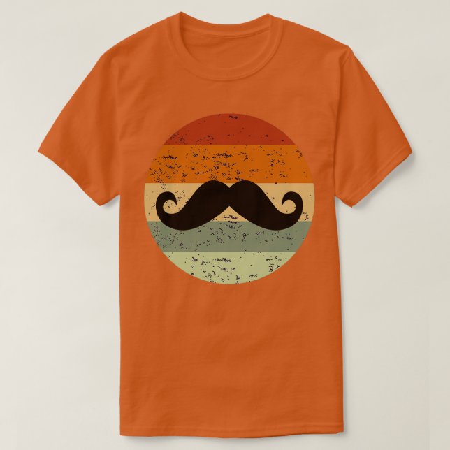 Mustache Beard Retro 3 T-Shirt (Design Front)
